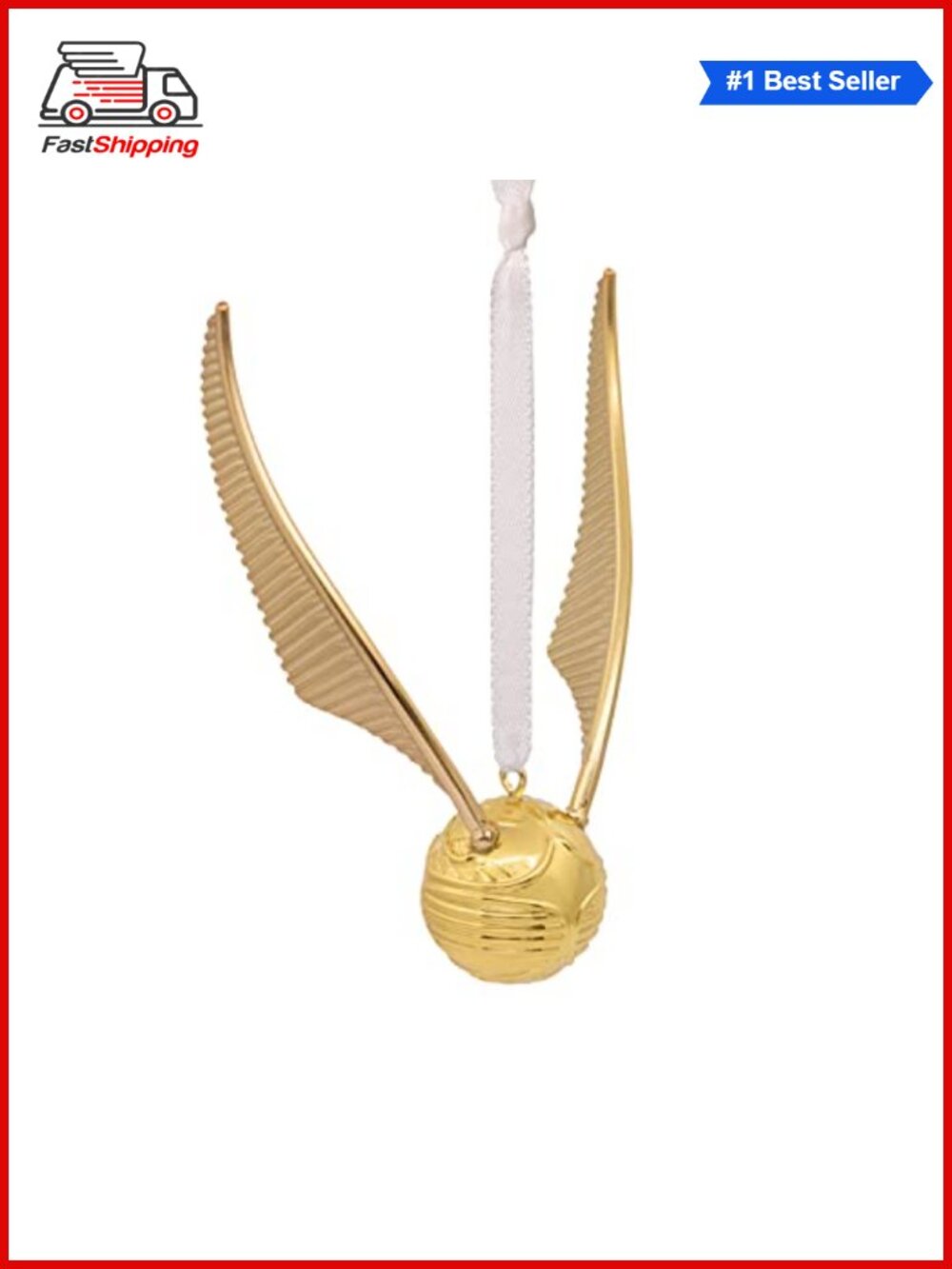 🎅 Harry Potter Golden Snitch Metal Christmas Ornament Quidditch Gift